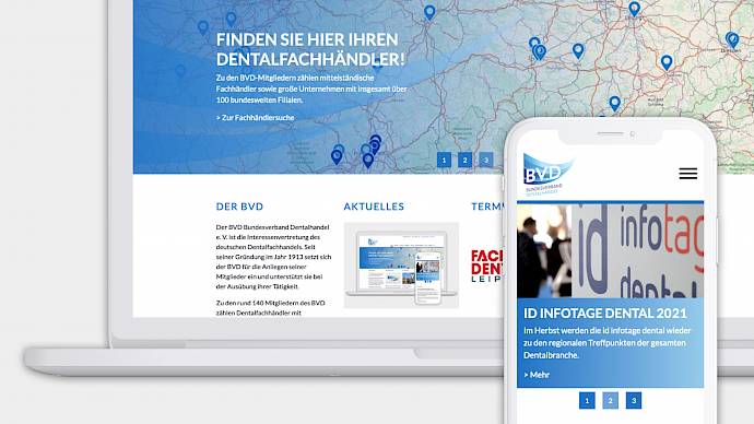 Website des Verbandes BVD