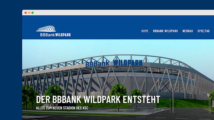 Website des BBBank Wildpark